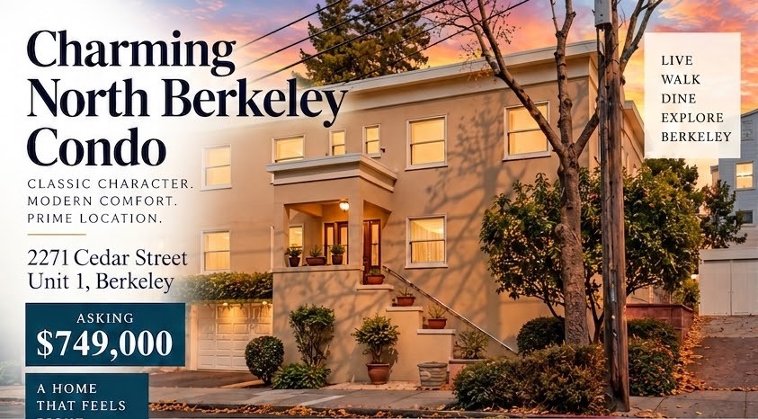 Marketing photograph for 2271 Cedar Street, Unit 1, Berkeley, CA